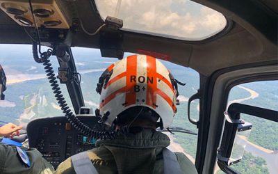 Esquadrão de Helicópteros identifica focos de incêndio no Amazonas