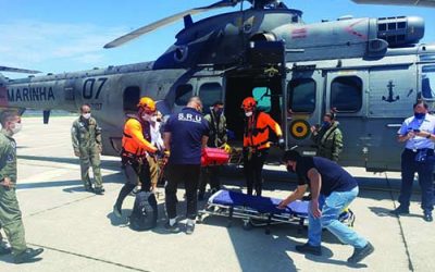 Marinha do Brasil resgata tripulante de navio mercante