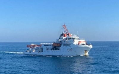 “Vital de Oliveira” realiza comissão científica na Elevação do Rio Grande