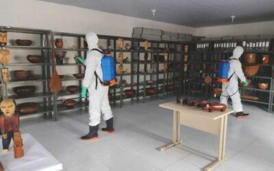 Equipe NBQR descontamina sede da Coordenação Regional de Manaus da Funai