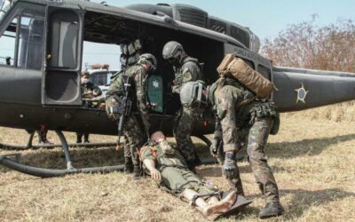 Militares treinam Atendimento Pré-Hospitalar Tático em cenário de guerra