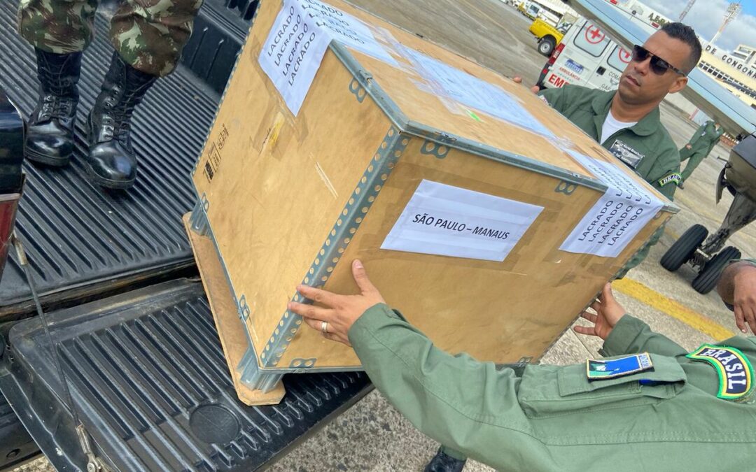 Força Aérea ampara batalhão no transporte de material de apoio