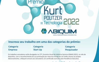ABIQUIM: inscrições para Prêmio Kurt Politzer de Tecnologia vão até dia 4