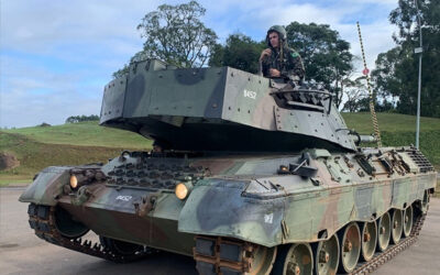 Exército realiza testes de componentes nacionais do blindado Leopard