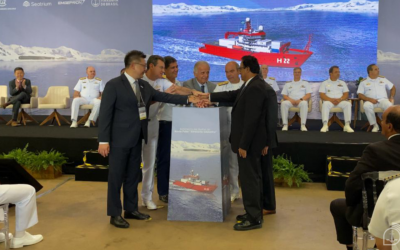 Marinha realiza Batimento de Quilha do Navio Polar “Almirante Saldanha”
