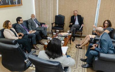 Comitiva do MCTI apresenta a 5ª CNCTI aos ministros Alckmin, Mucio e Margareth Menezes